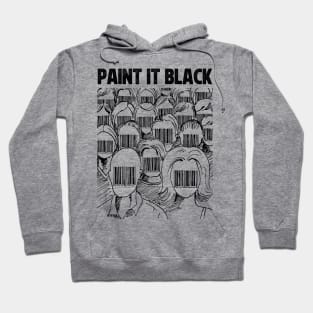 Barcode face Paint It Black Hoodie